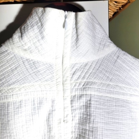 ❤️ 3 For $35 NEW Rachel Comey mock neck frame boxy top blouse shirt white 0 - Picture 8 of 12